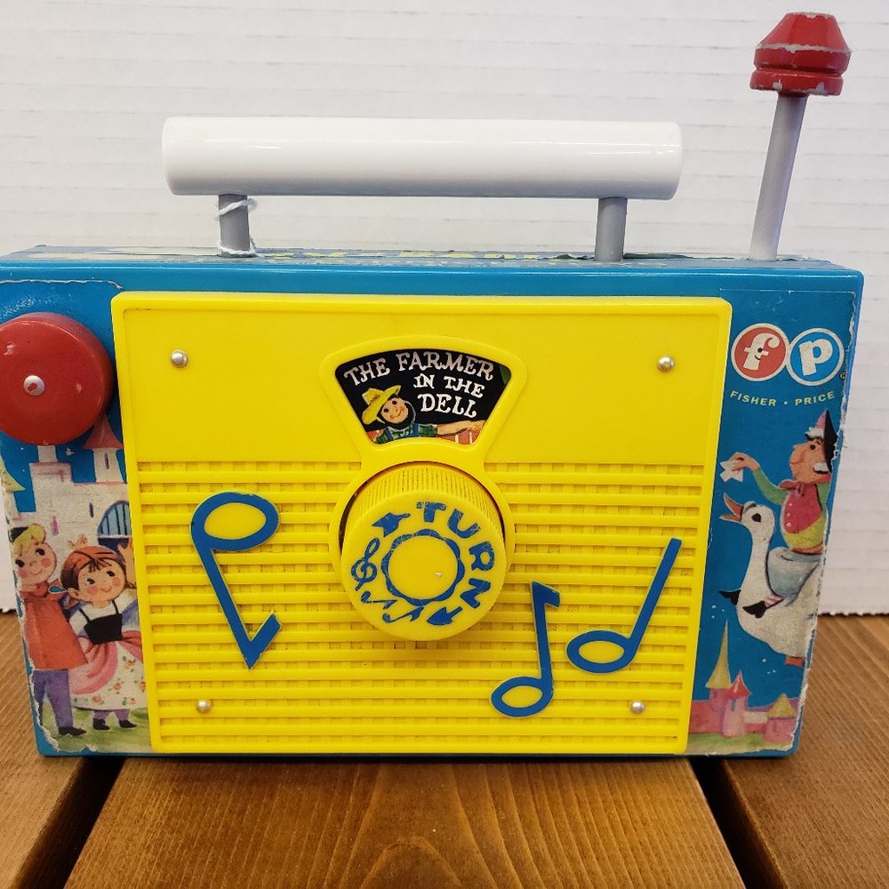Vintage Fisher Price Music Box working good shape for age